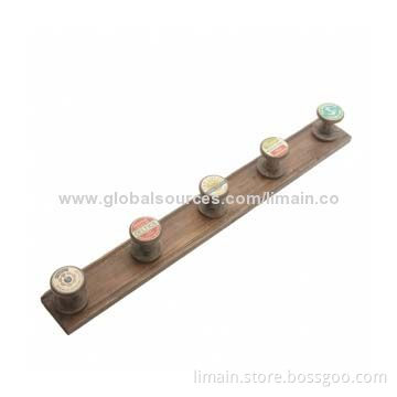 Wooden Coat Hook, Sized 60x9x8.5cm